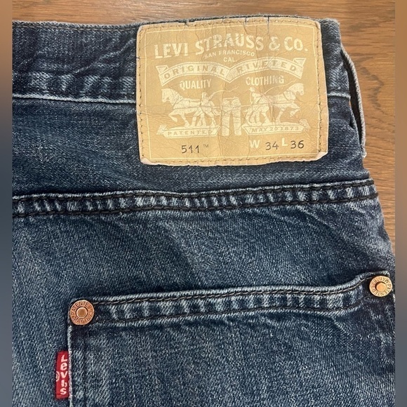 Levi’s 511 blue jeans Silver Label size 34x36 y2k vintage F - Picture 8 of 12